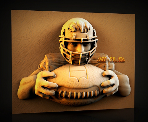 Американский футбол модель 3D stl
