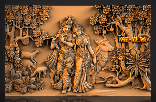 शिव और पार्वती के 3 डी मॉडल