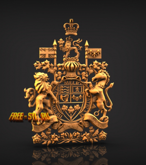 герб канады 3d модель