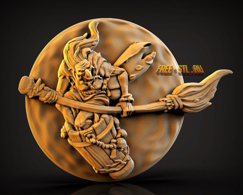 3D модель баба Яга