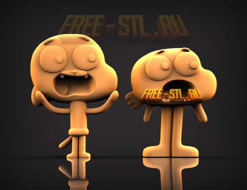 Гамбол и Дарвин 3D модель формат STL