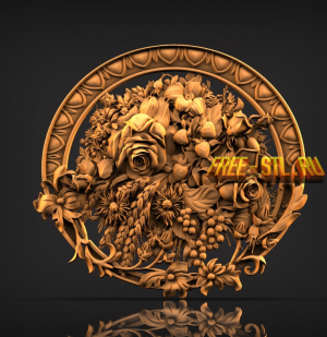 panels with flowers 3D model STL format