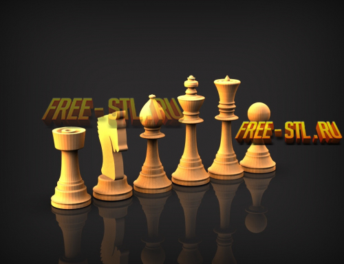 Шахматы 3D модель формат STL