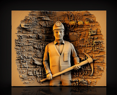 шахтер 3d модель формат stl