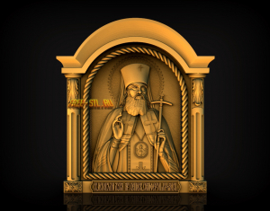 3D модель иконы Святой Лука
