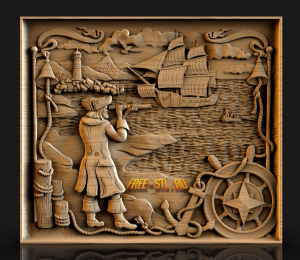 download free 3d model STL panel city carved