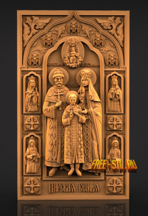 3D модель иконы царская семья формат STL