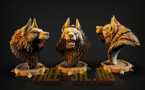 wolf model free stl 3d