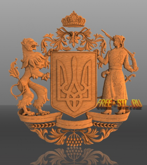 3D модель герб Украины